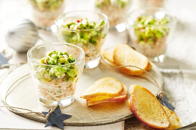 smoked salmon avocado starter