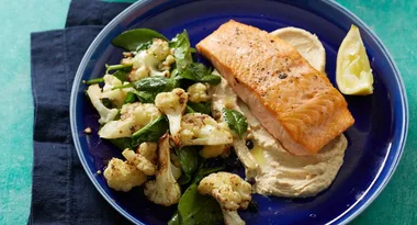 Roasted Salmon with Spiced Cauliflower