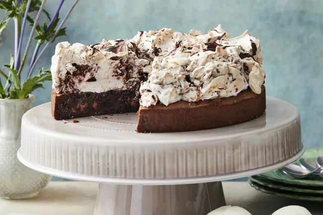 Fudgy-Chocolate-Meringue-Cake