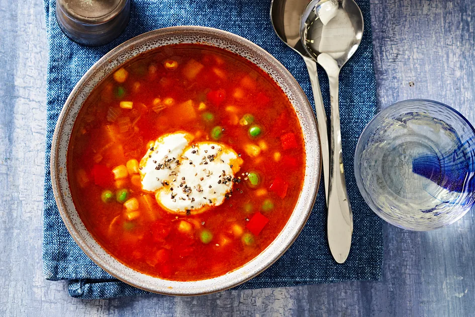 Potato, Capsicum and Corn Soup Recipe | New Idea