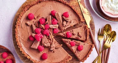 Terrifically Tasty Tim Tam Mocha Raspberry Tart