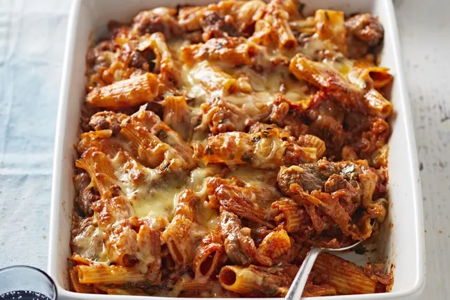 Lamb-sausage-pasta-bake