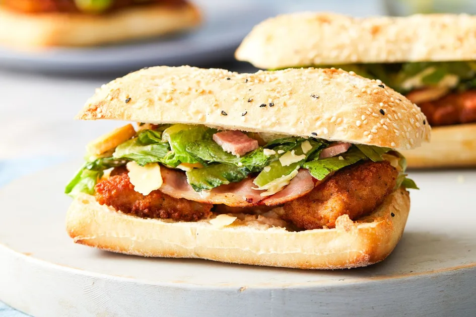 Chicken Caesar Burgers Recipe Recipe | New Idea