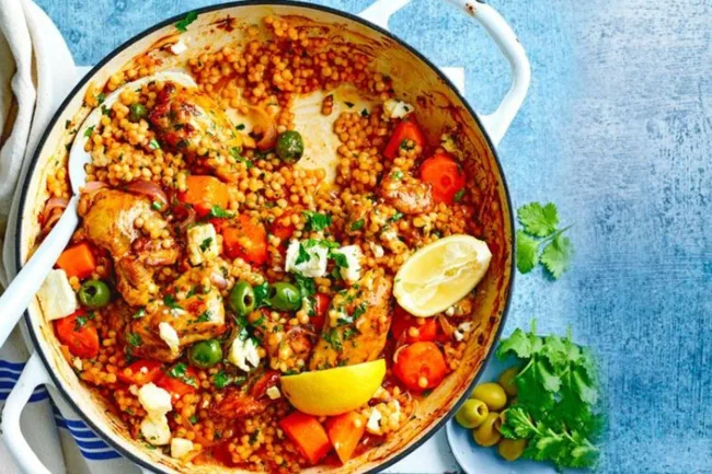 baked-moroccan-chicken-and-pearl-couscous-recipe