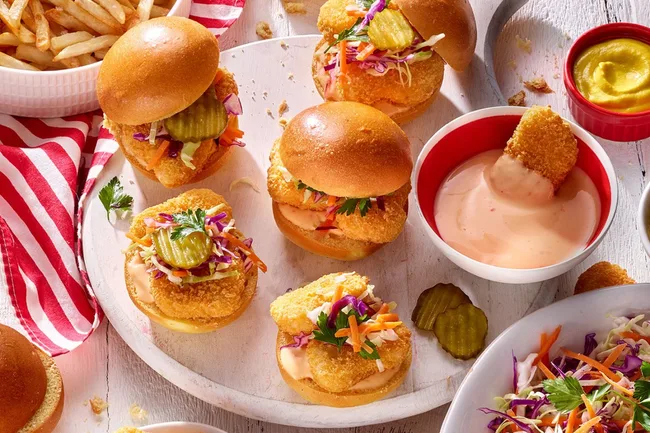 chicken nugget sliders