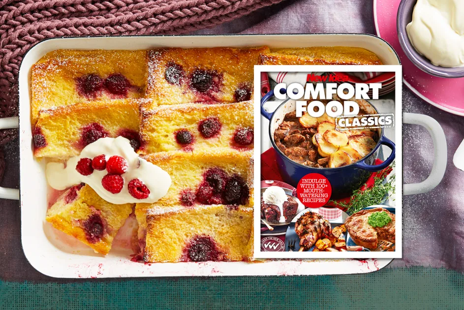 Lemon & Raspberry Bread & Butter Pudding Recipe | New Idea
