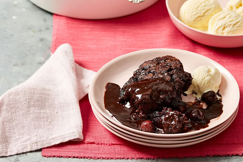Choc-Cherry Self-Saucing Pudding Recipe | New Idea