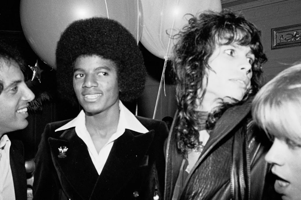 Steve Rubell, Michael Jackson, Steven Tyler of Aerosmith and Cherrie Currie at the Studio 54 in New York City, New York