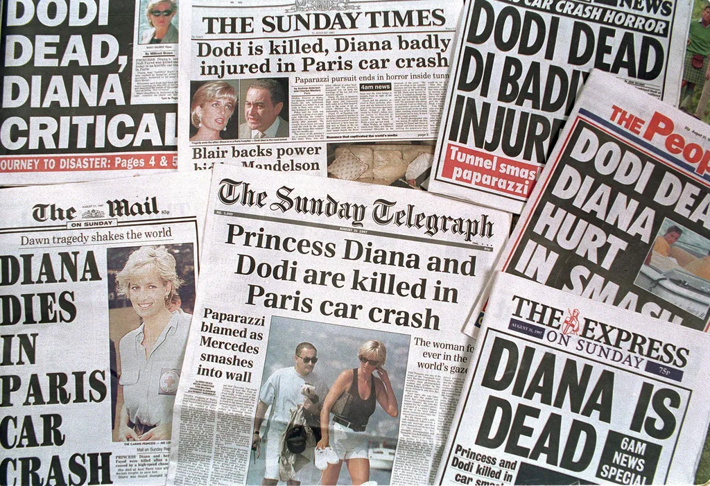 newspapers the day diana died