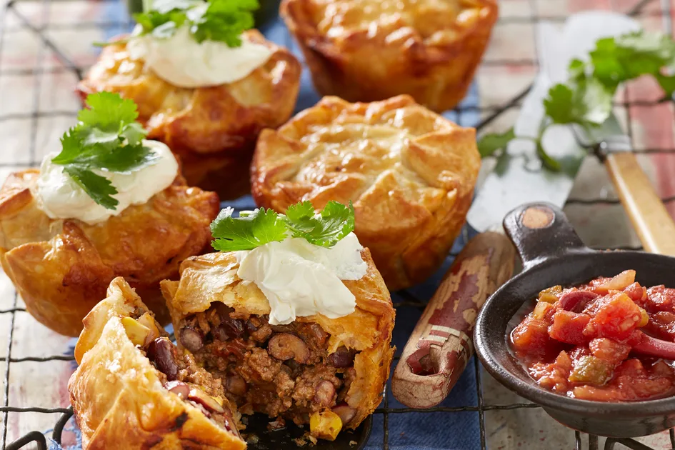 Beef Taco Pies with Sour Cream Recipe | New Idea