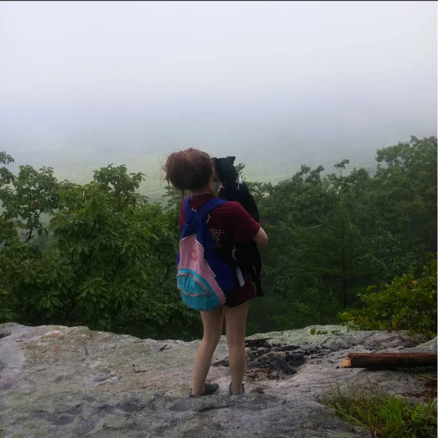 Jolee and Loren's dog on the hike that would kill her.