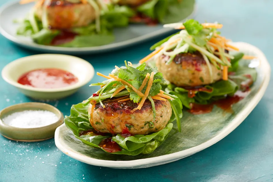 Open Thai chicken burgers Recipe | New Idea