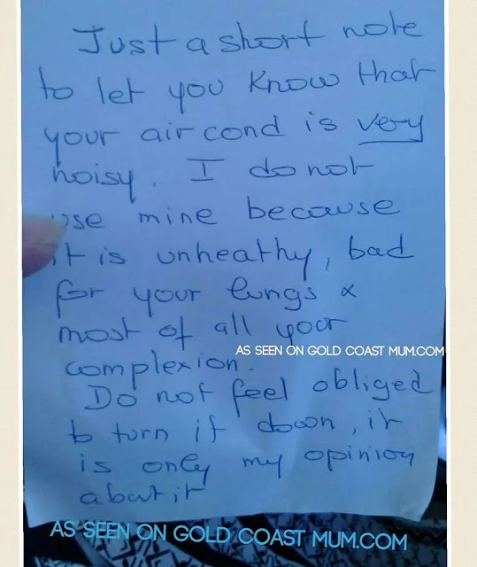 Angry air-con letter