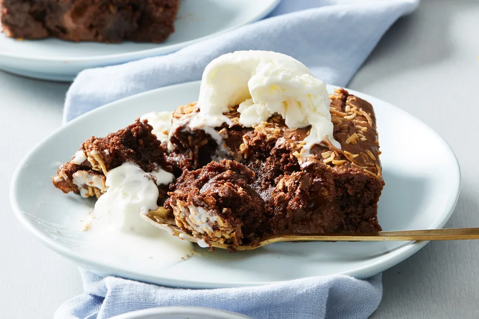 Lindt ball and coconut brownies Recipe | New Idea