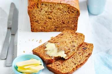 Processor banana date bread