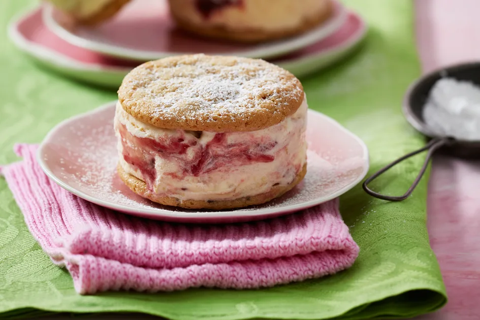 Peanut Butter and Jelly Cookie Ice-cream Sandwiches Recipe | New Idea