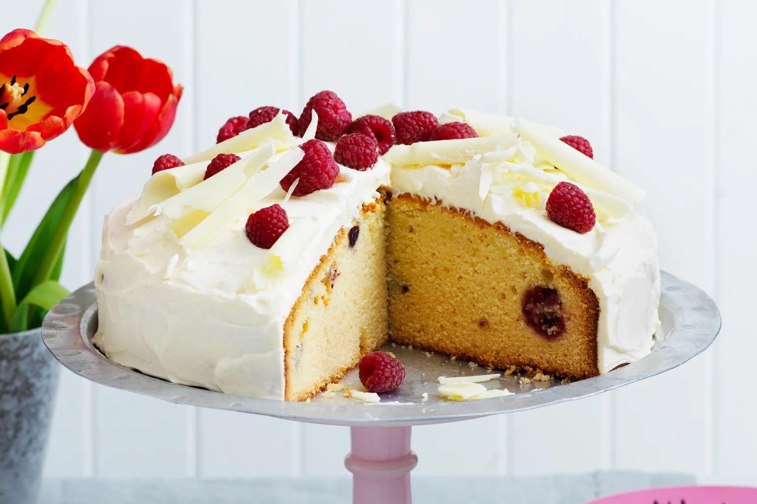 White Chocolate and Berry Mud Cake