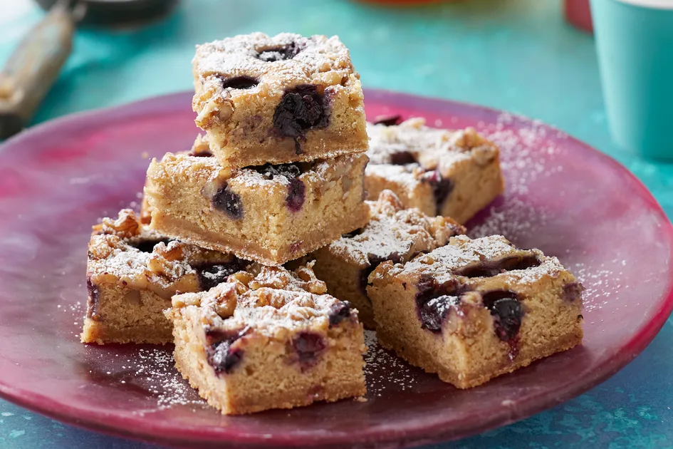 Dairy-free blueberry walnut slice recipe Recipe | New Idea