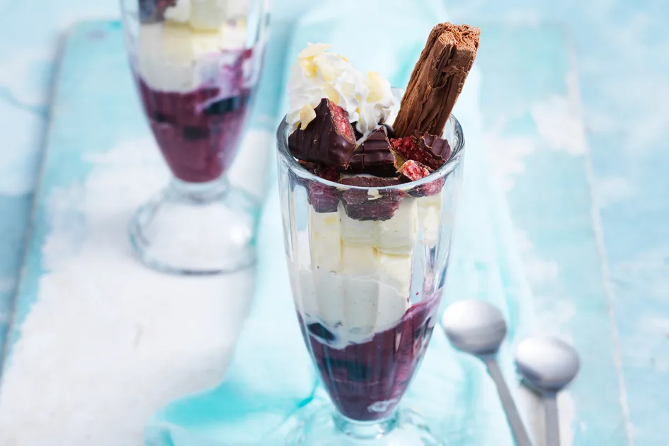 Choc Cherry Coconut Ice-Cream Sundaes Recipe | New Idea