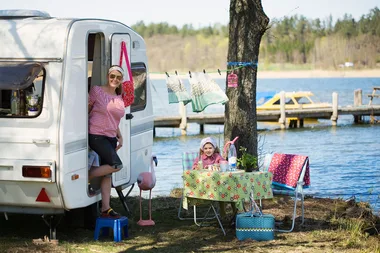 Happy camper holiday