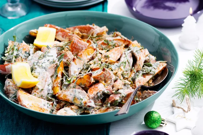 Roast Potato and Salmon Salad