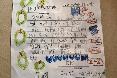 Mother shares her son’s shocking letter to Santa