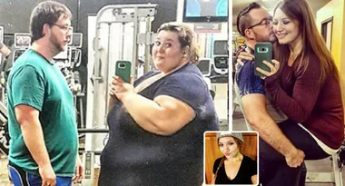 Woman who lost 137 KILOS celebrates with epic comparison snap