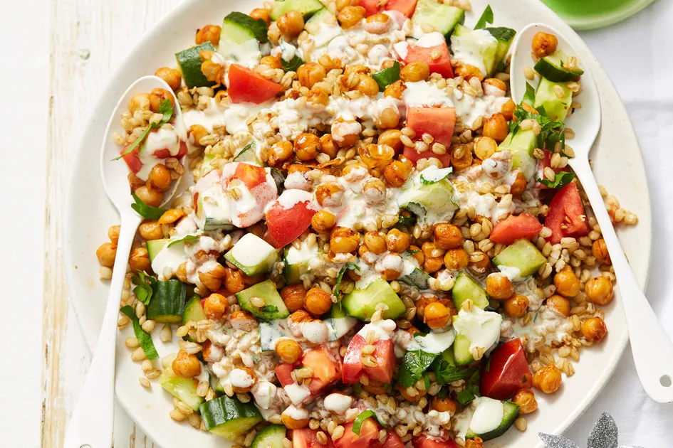 Pearl Barley and Spiced Chickpea Salad Recipe | New Idea