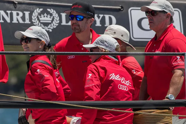 Crown Princess Mary looked radiant in red on board a yacht in Sydney Harbour