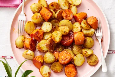 Apricot glazed potatoes recipe