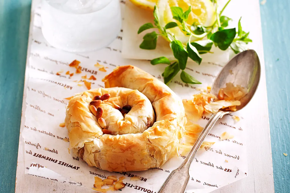 Greek Turkey Filo Spirals recipe Recipe | New Idea