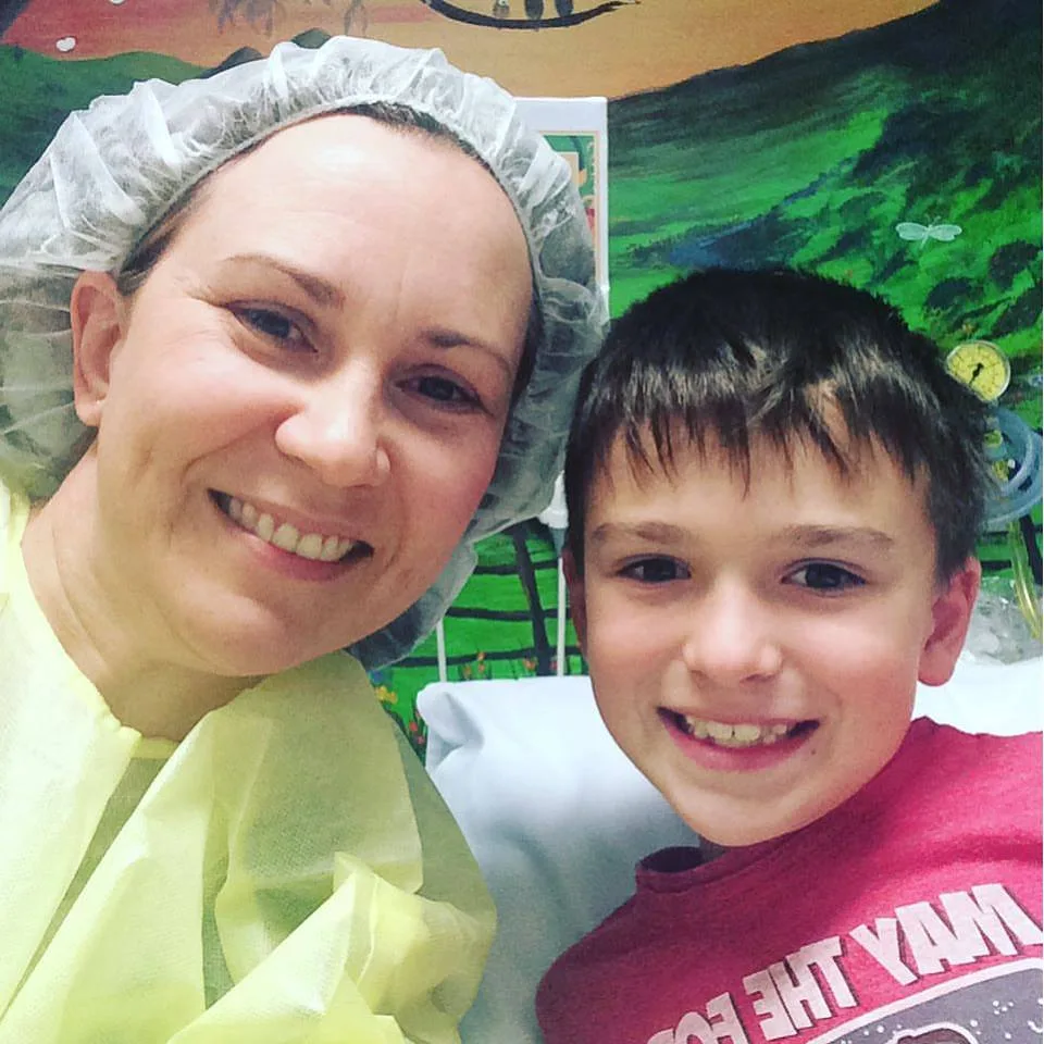 Me and Alex before an endoscopy.