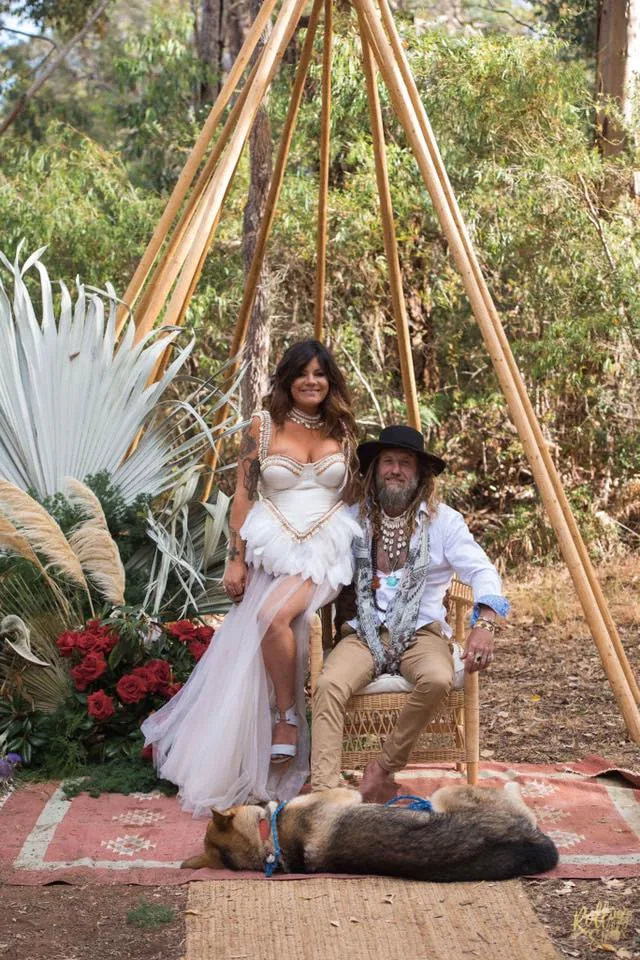Constance Hall's new husband Denim Cooke shares details of their big day