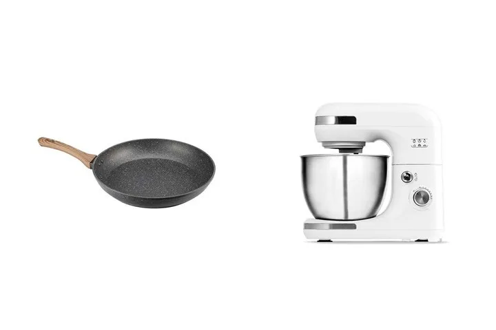 28cm frypan, $15 | Bench mixer, $69