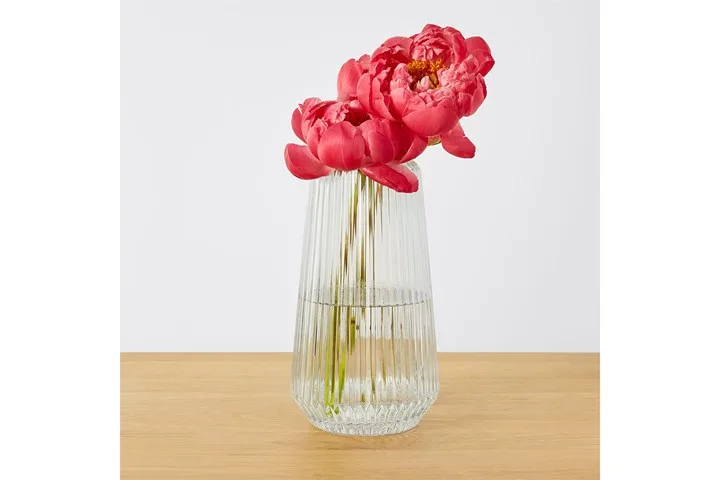 5. Ribbed glass vase