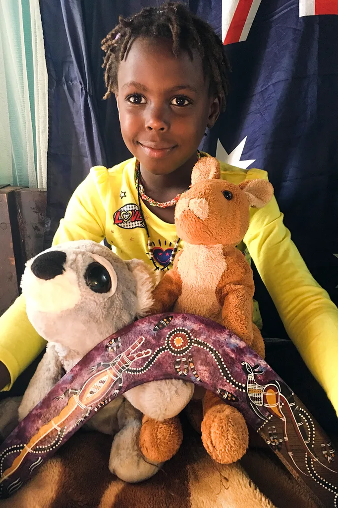 Precious was able to visit Australia with me