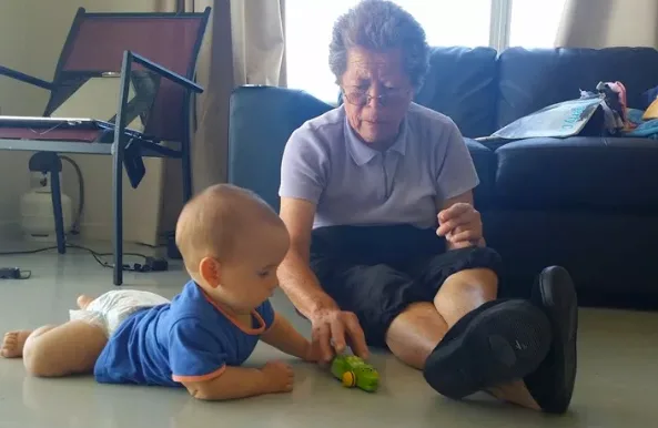 Mum with her grandson Hunter
