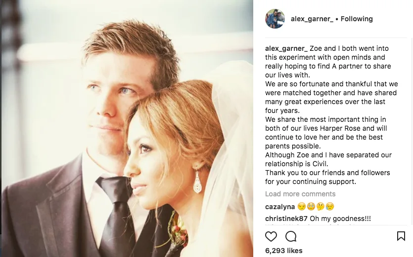 MAFS split: Alex Garner breaks his silence over break-up from Zoe