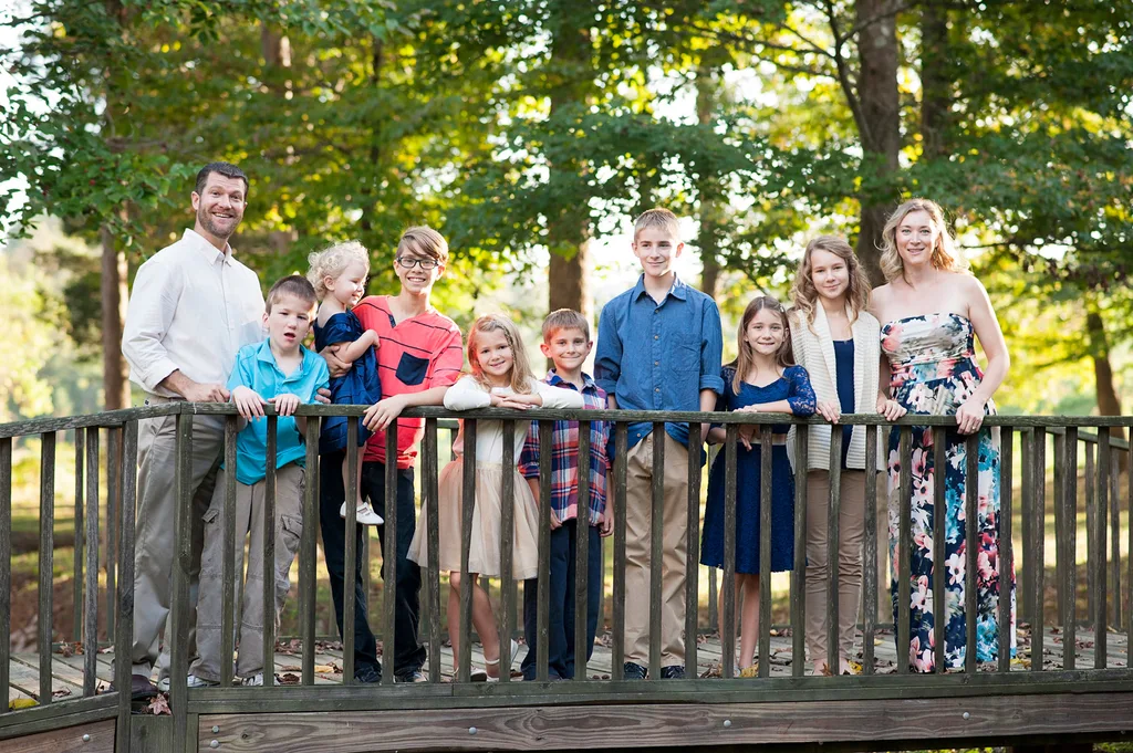 The two families have happily blended
