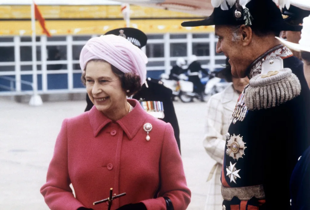 The Queen now favours wide-brimmed hats to this style she wore in the 1970s