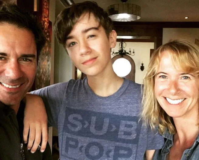 Eric with his son Finnigan and wife Janet