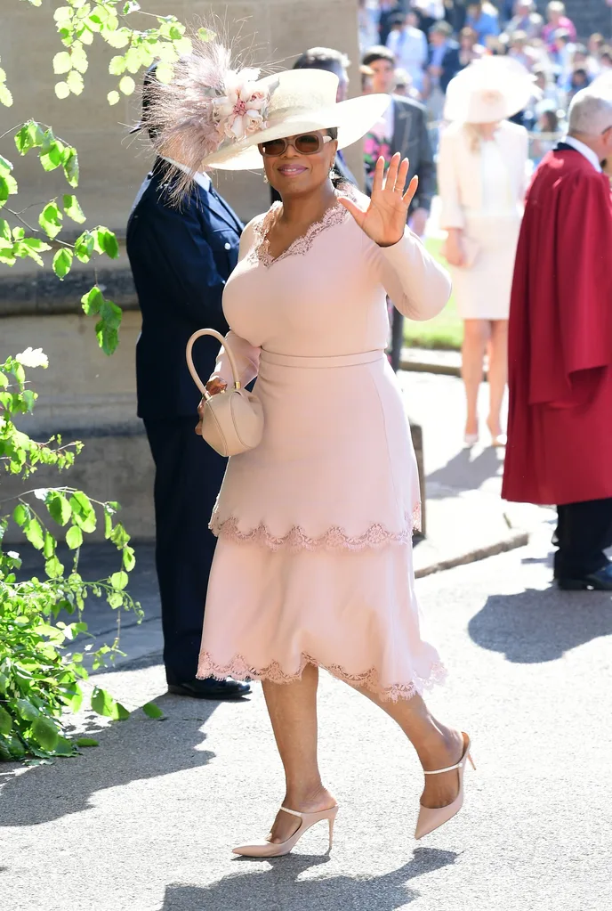 Oprah Winfrey also wore pink