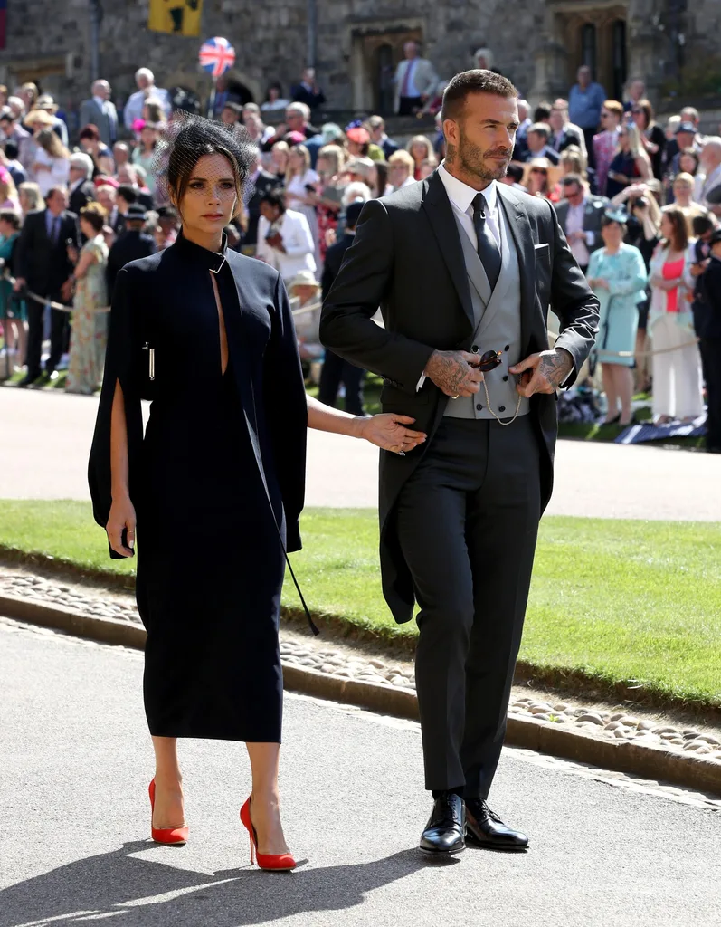 Victoria Beckham wore blue