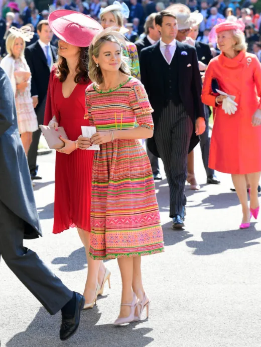 Cressida wore a vibrant dress