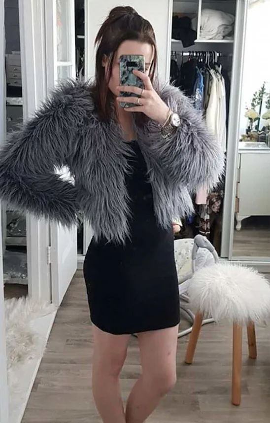 'I've been looking around at heaps of coats, coming into winter, and I found all these fur coats that I really loved, but I couldn't justify spending $100 or more on a decent looking one,' the mum went on. 'I'm always at Kmart, and I happened to look at the Gigi fur rugs one day and noticed a resemblance with one that I really liked but couldn't afford.'