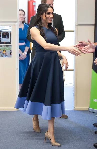 Meghan Markle wears blue Roksanda dress on Australian tour