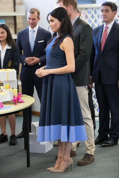 Meghan Markle wears blue Roksanda dress on Australian tour