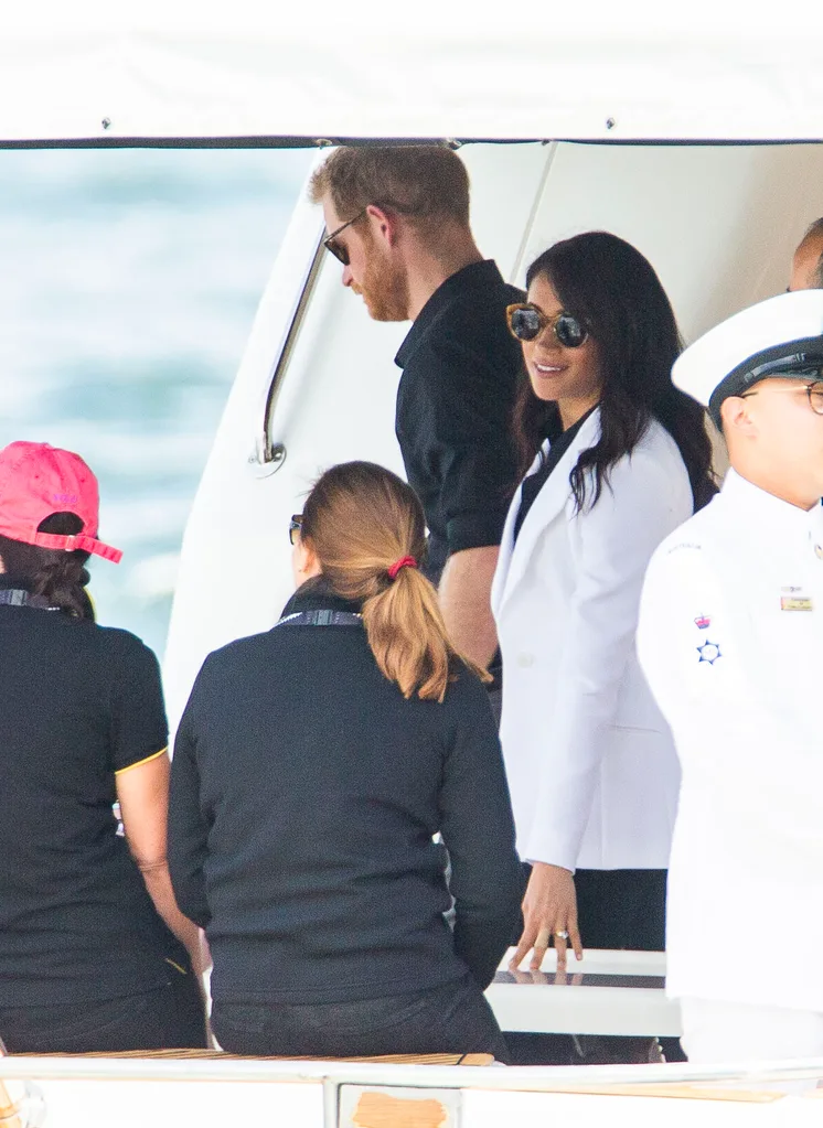 meghan markle prince harry board boat sydney harbour