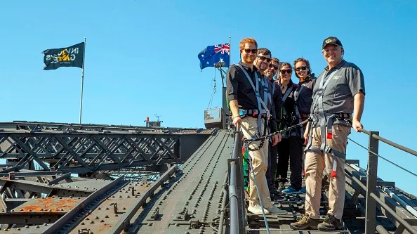 Prince Harry climbed the bridge on Oct. 19