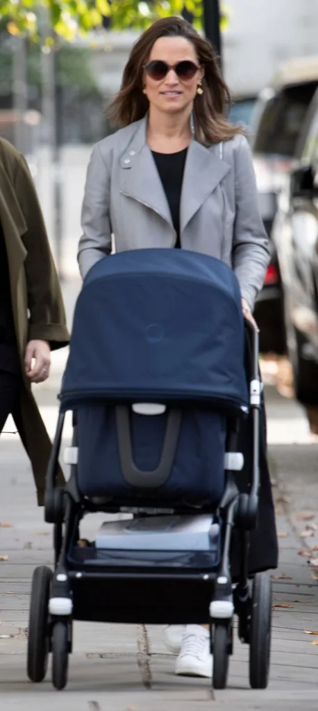 Pippa middleton steps out with newborn baby son